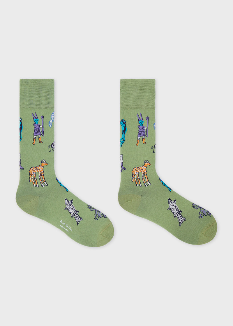 Paul Smith Green 'Little Beasts' Socks outlook