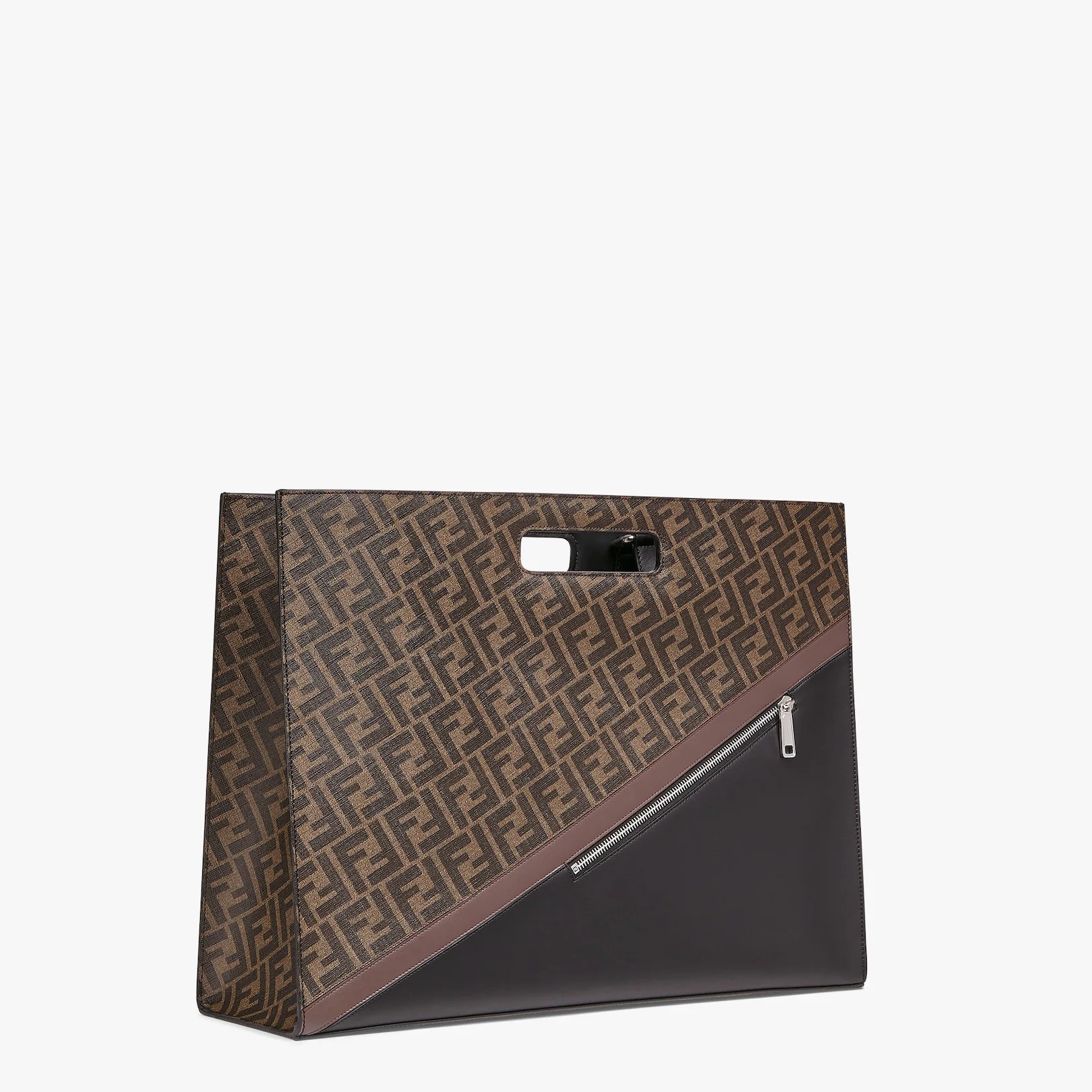 Brown fabric shopping bag - 3