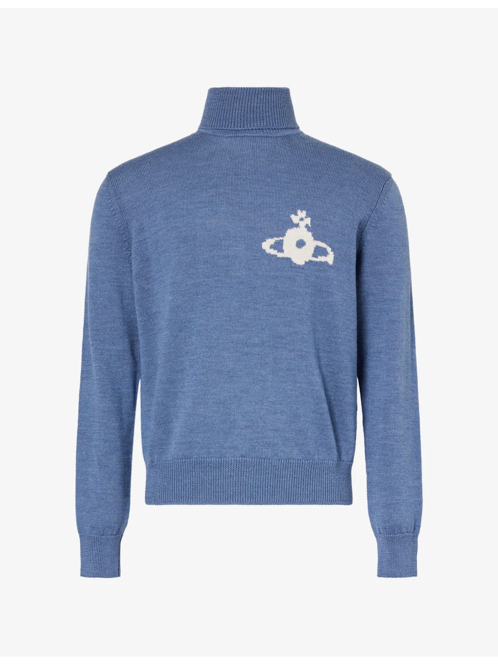 Intarsia-Logo Turtle-Neck Wool Jumper - 1