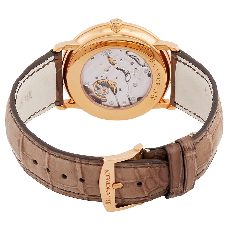 Blancpain Villeret Stamped Flinque Black Dial Automatic 18 Carat Rose Gold Watch 6606-3630-55B - 3