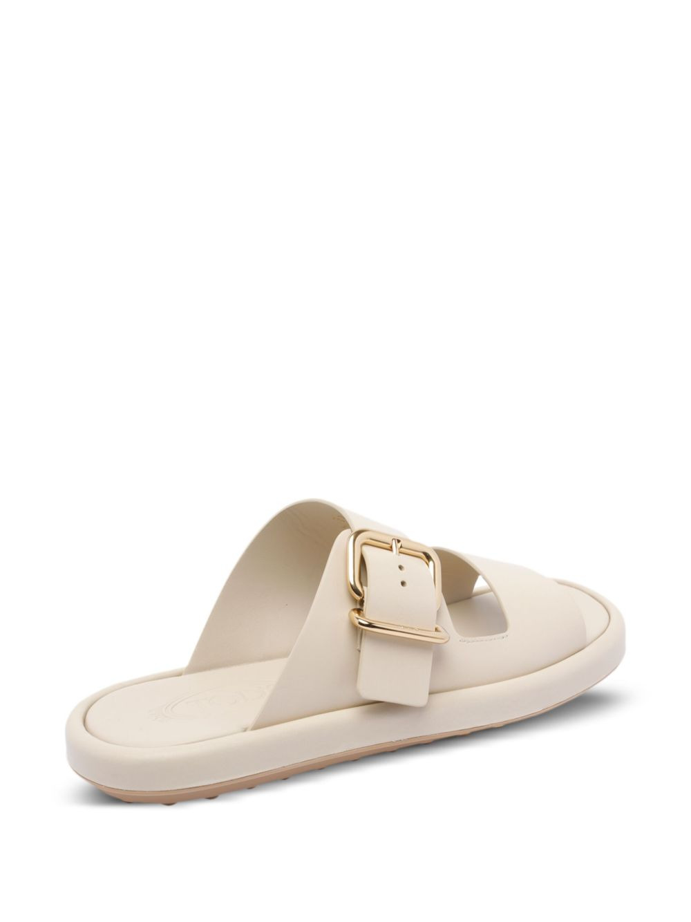 double-buckle leather sandals - 3