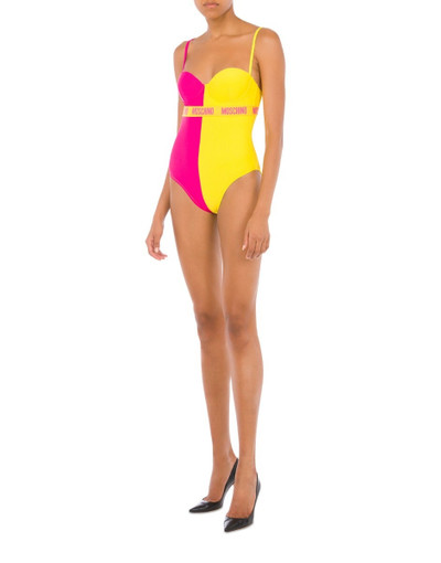 Moschino LOGO BAND TWO-TONE SWIMSUIT outlook