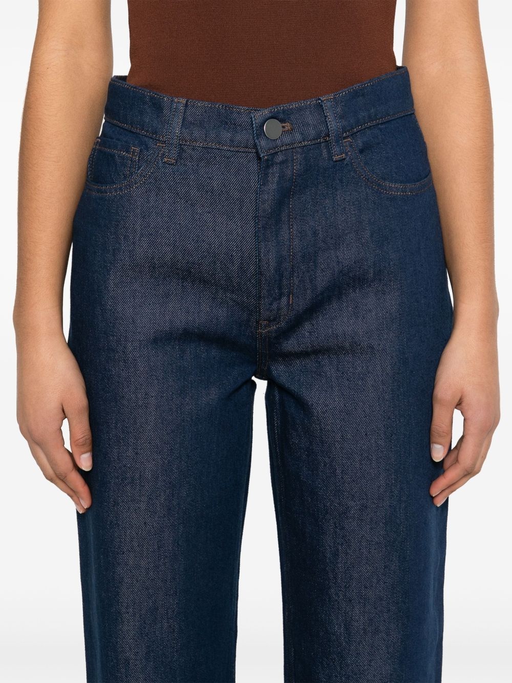 high-waist straight-leg jeans - 5