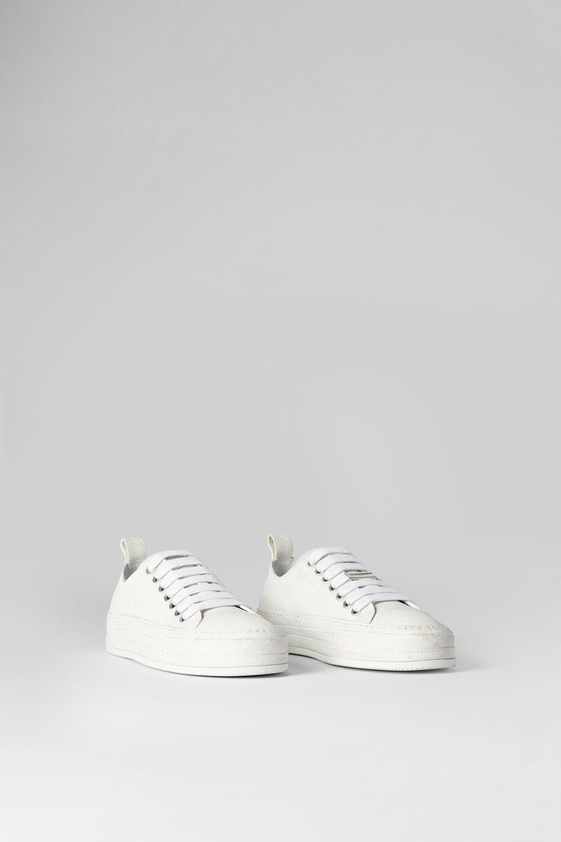 Ann Demeulemeester Gert Low Top Sneakers Crosta Painted White outlook