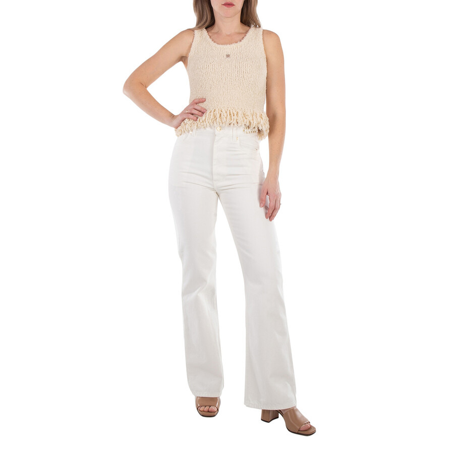 Rabanne Logo-Plaque Fringed Knitted Top - 6