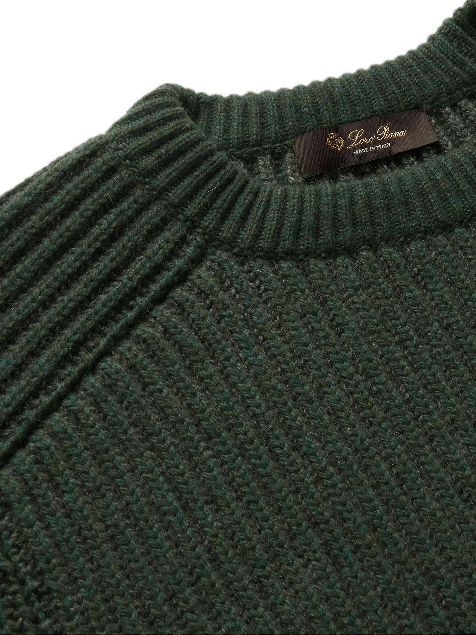 Ribbed Mélange Cashmere Sweater - 5