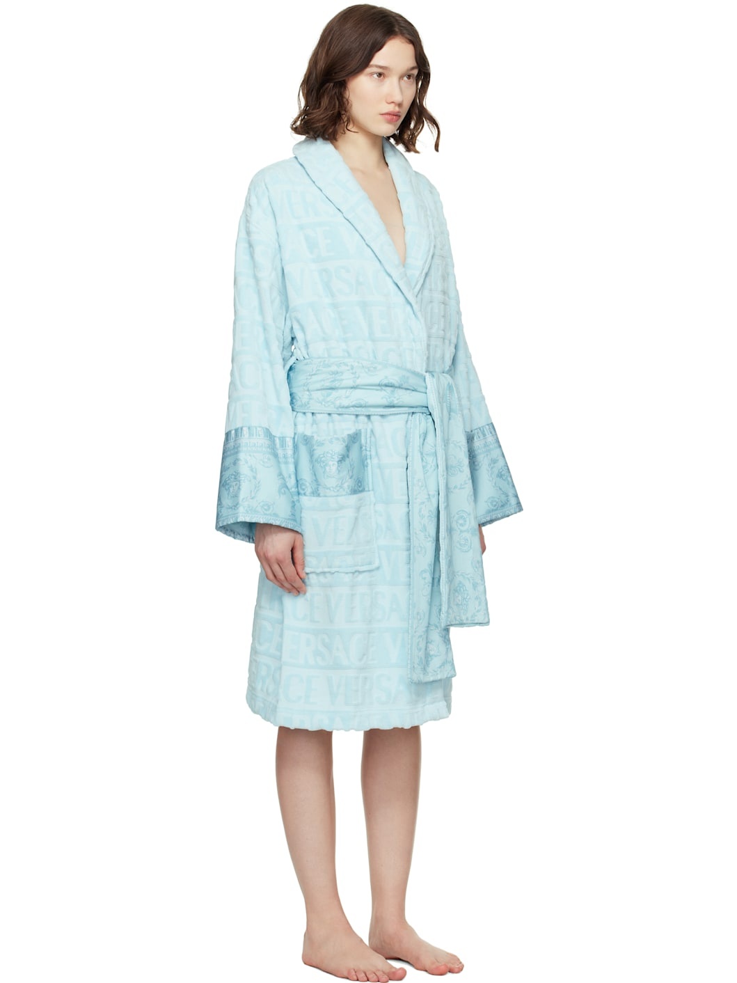 Blue 'I Heart Baroque' Bathrobe - 2
