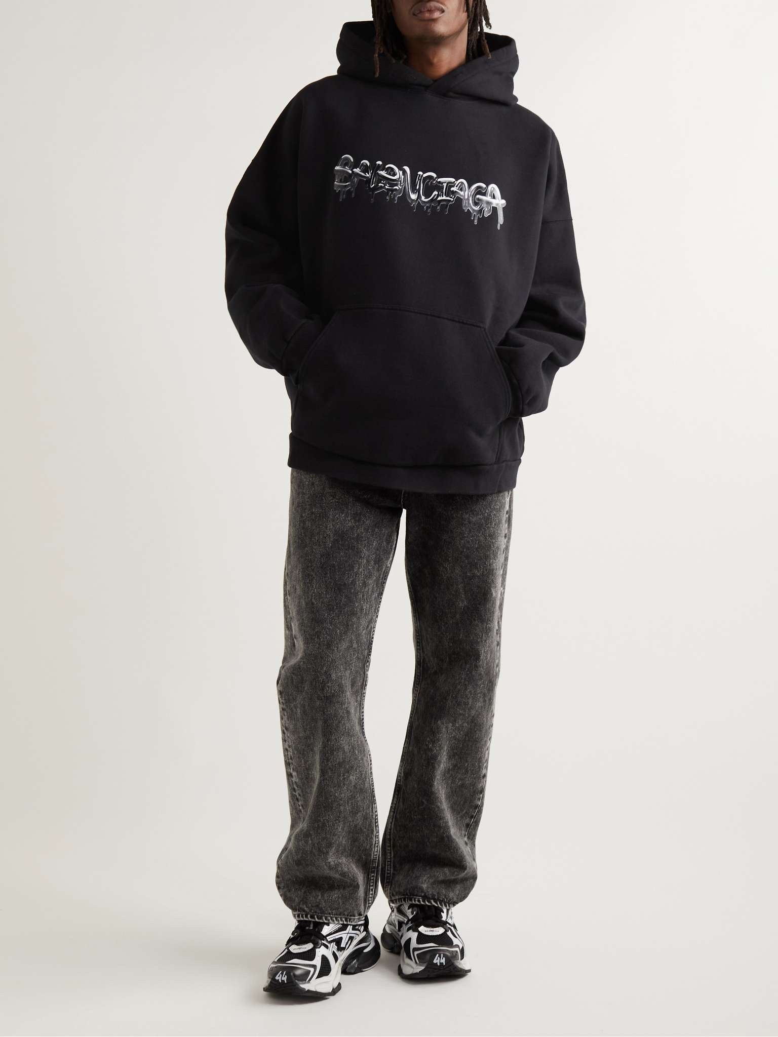 Logo-Print Cotton-Blend Jersey Hoodie - 2