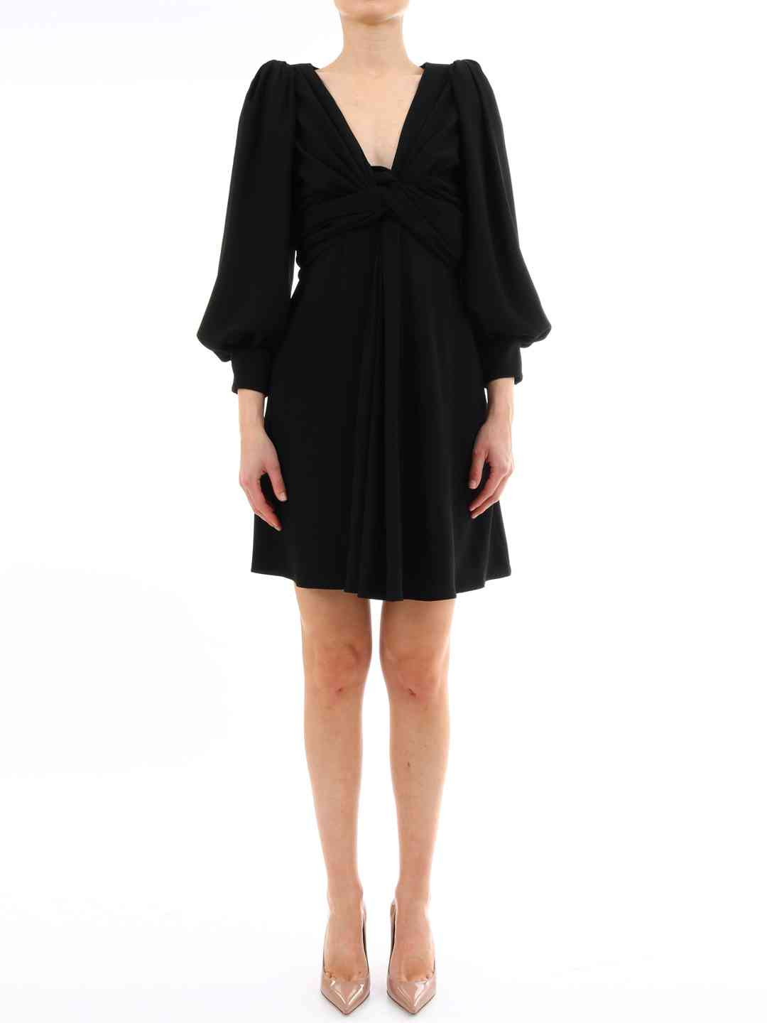 Celine Women Wrap Dress Black - 1