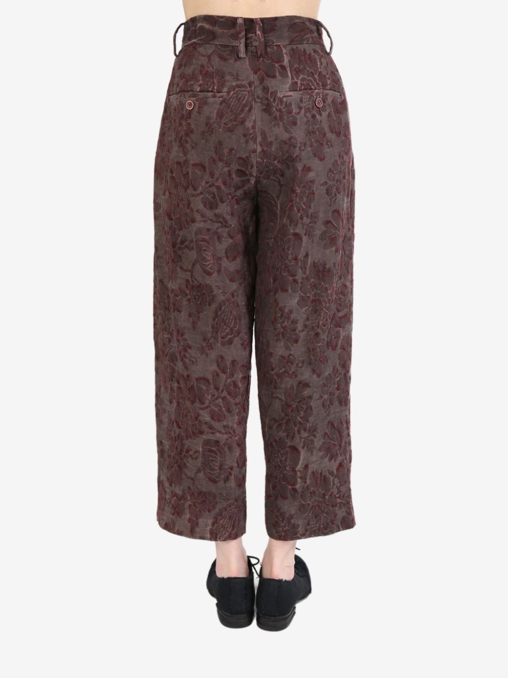 floral-print cropped trousers - 4