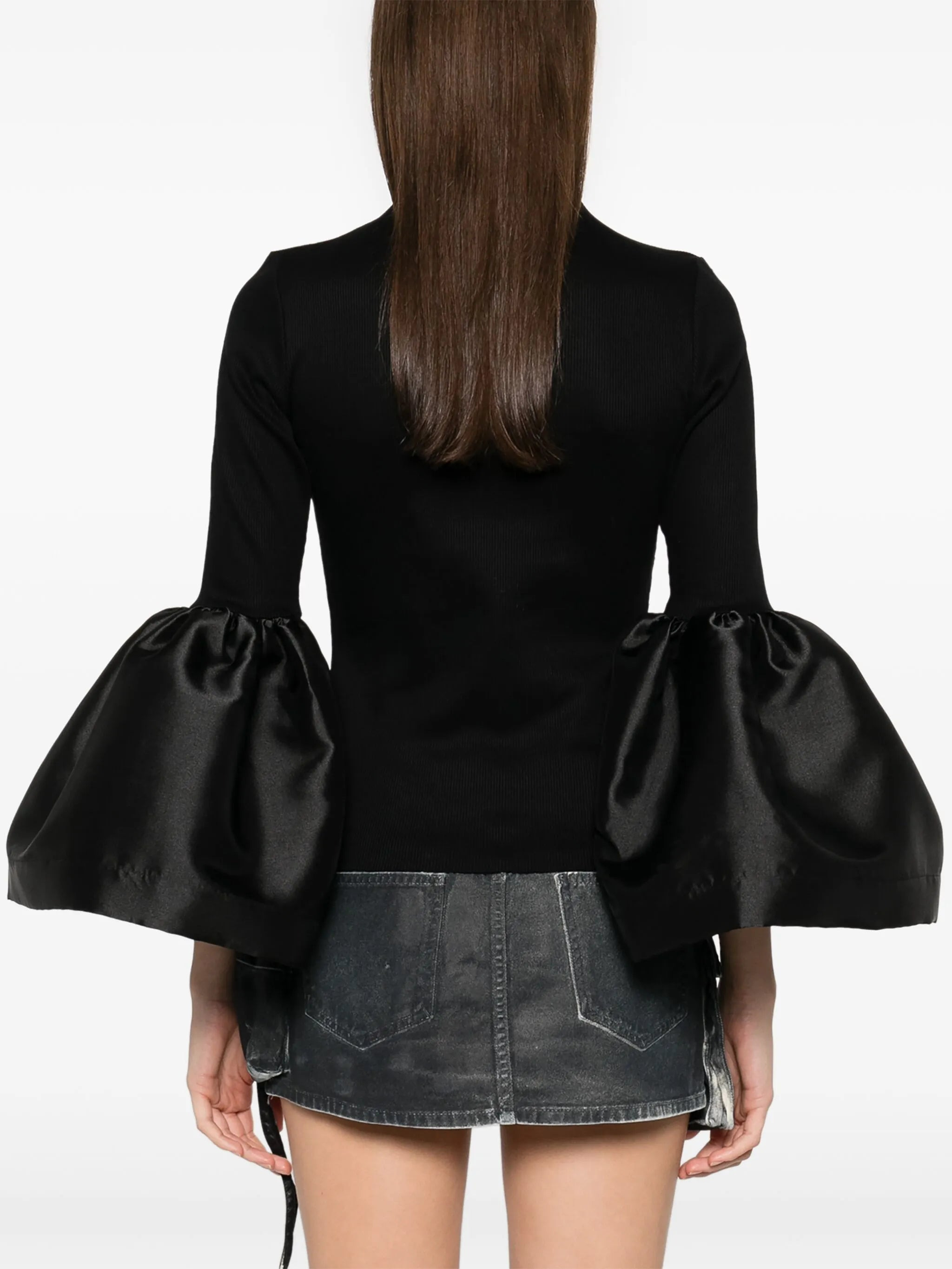 flared-cuff top - 4