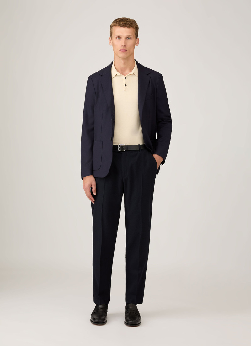 Sunspel Sea Island Cotton Long Sleeve Polo Shirt outlook