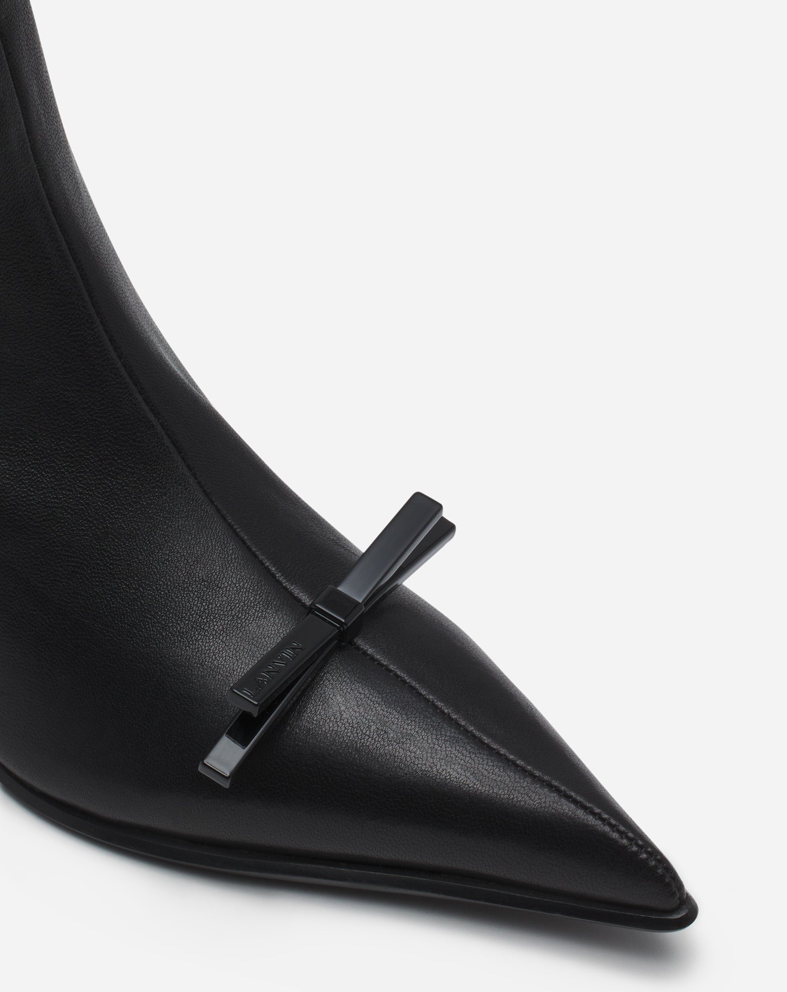 LANVIN BOW ANKLE BOOTS IN LEATHER - 4