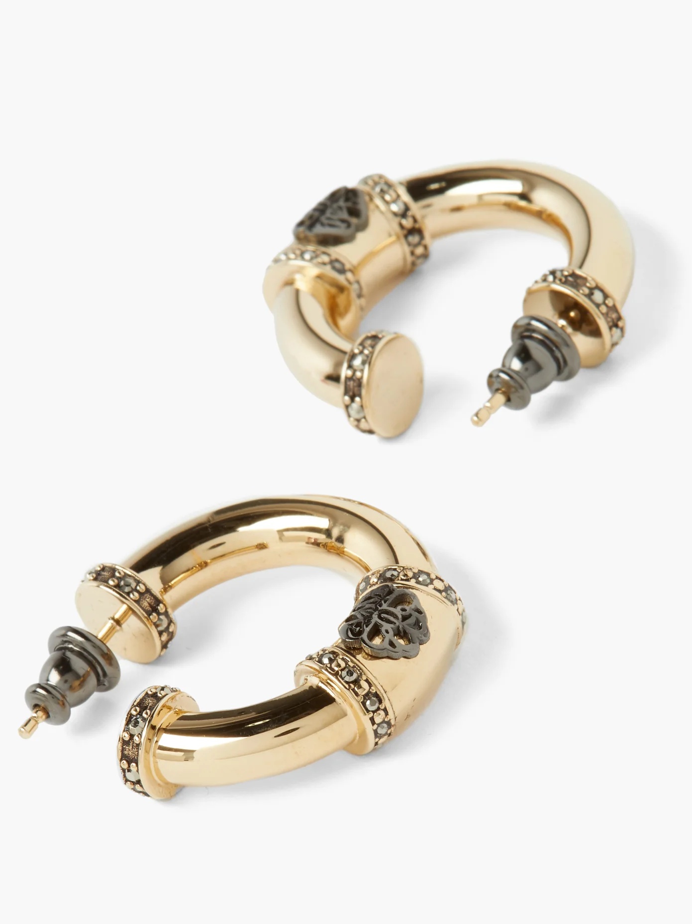 Studded hoop earrings - 5