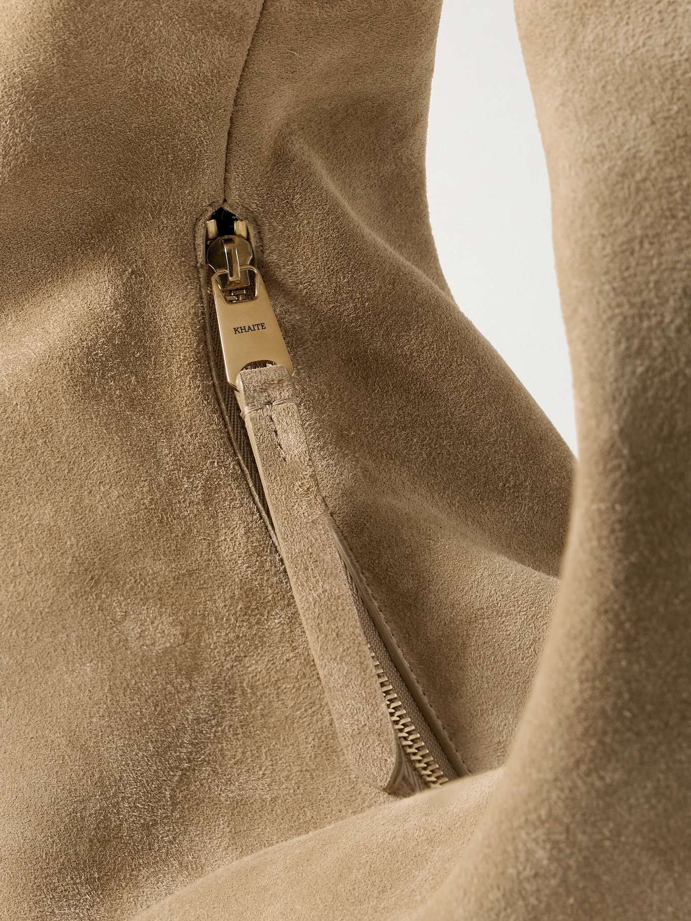 Olivia medium suede tote Beige - 4