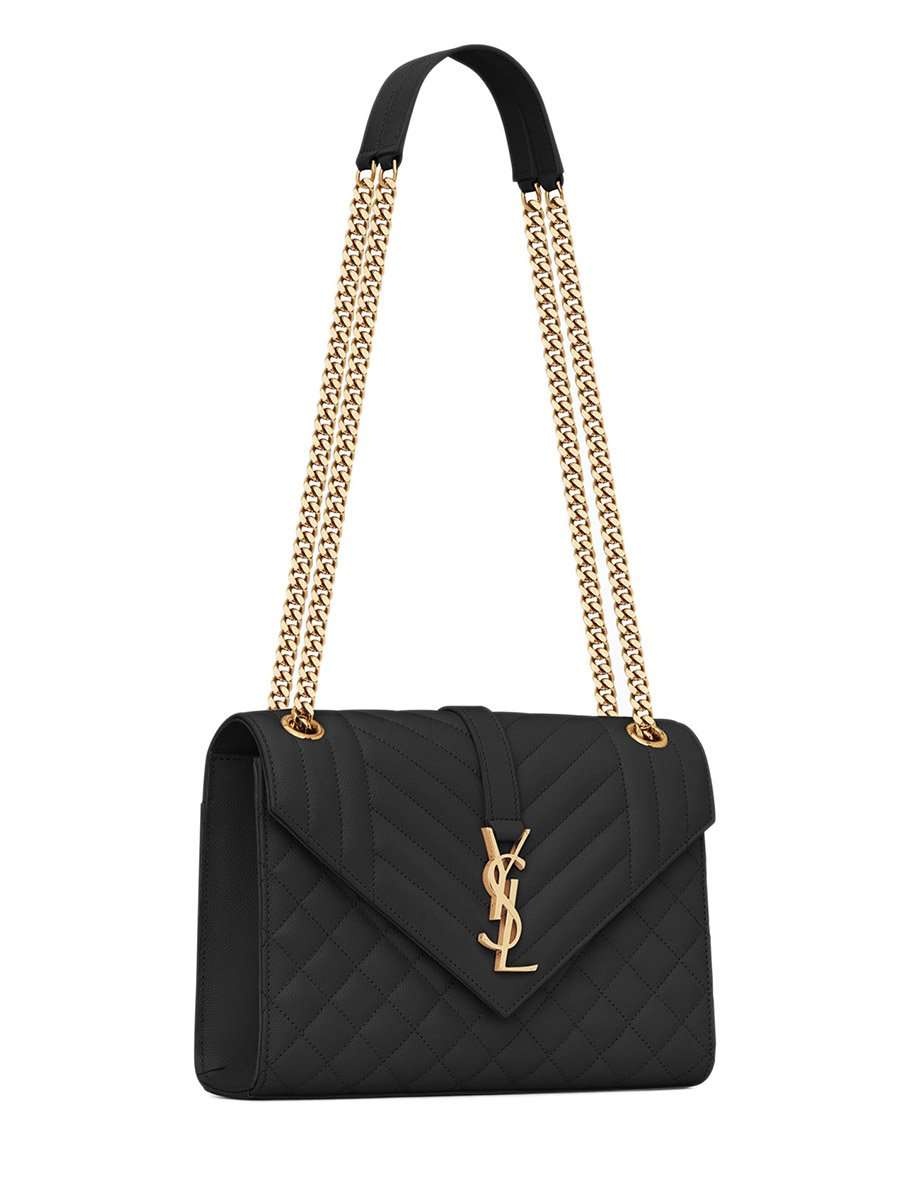 Envelope Medium Bag in Mix Matelassé Grain de Poudre Embossed Leather - 4