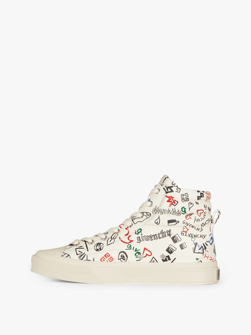 Givenchy CITY HIGH-TOP SNEAKERS IN LEATHER outlook