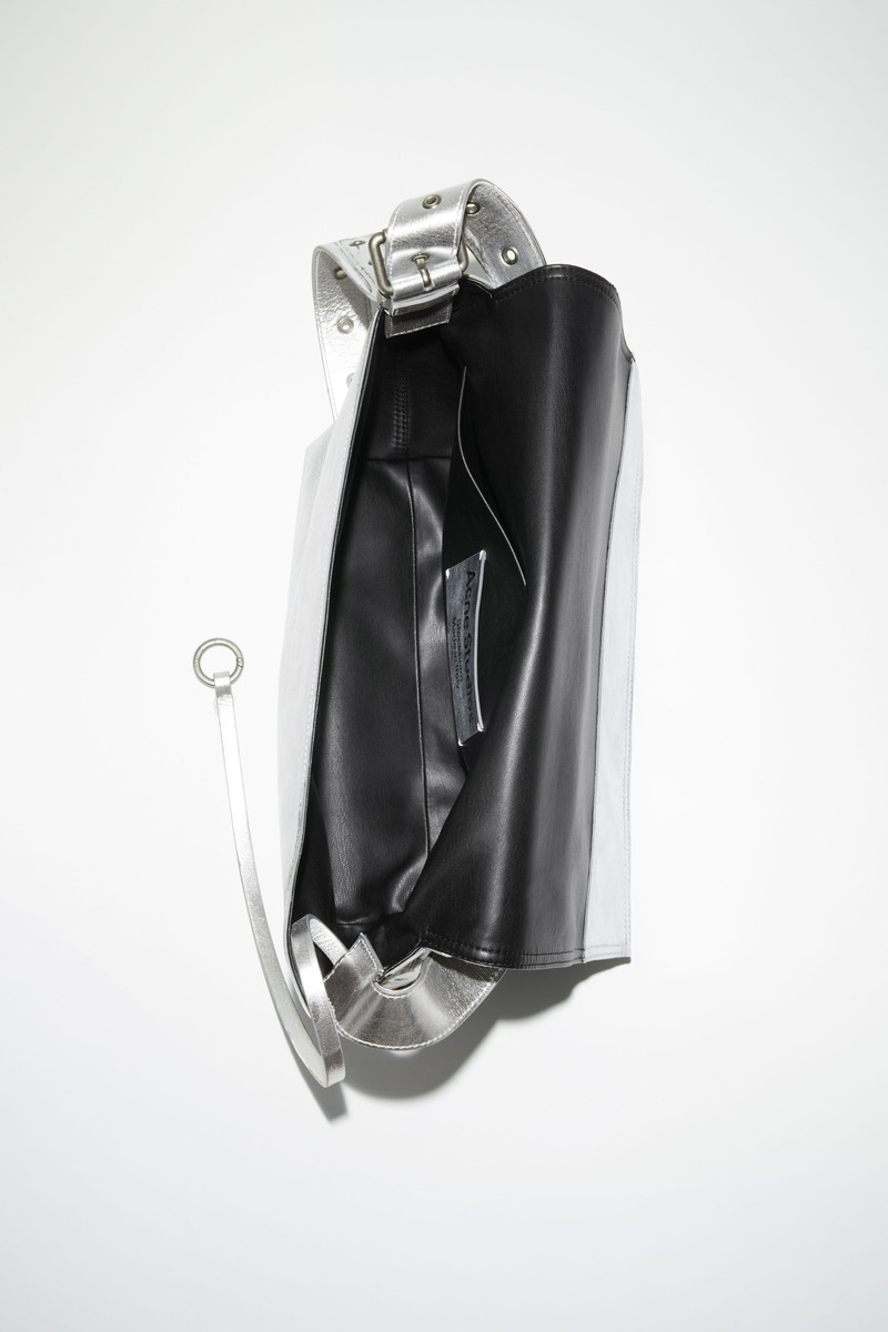 Leather shoulder bag - Silver 5