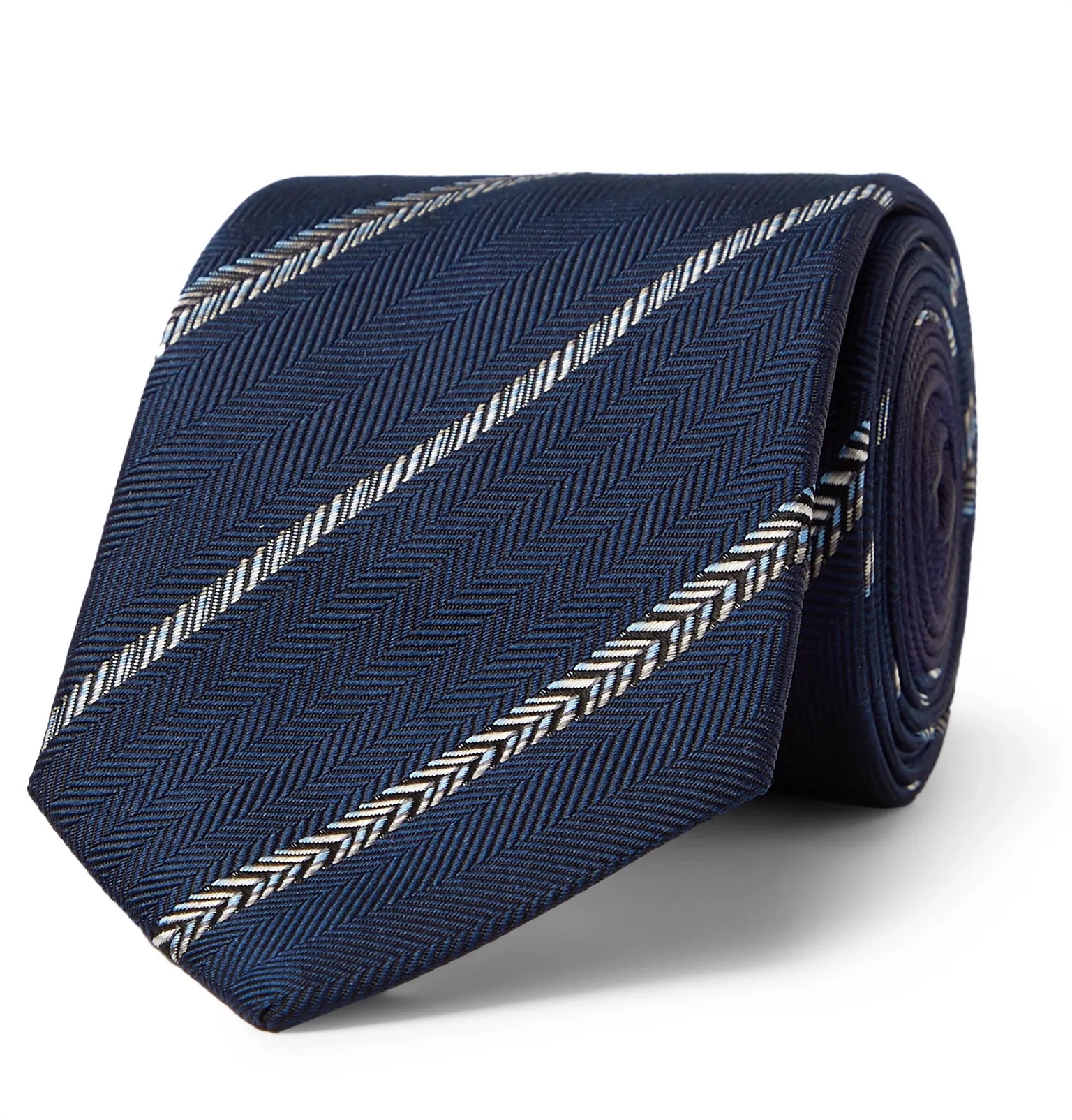 7cm Herringbone Silk Tie - 1