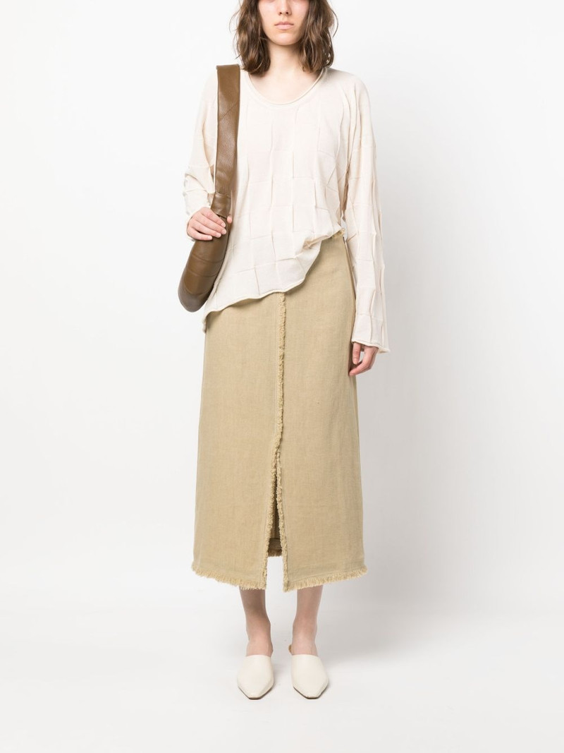 UMA WANG square-pattern knitted top outlook