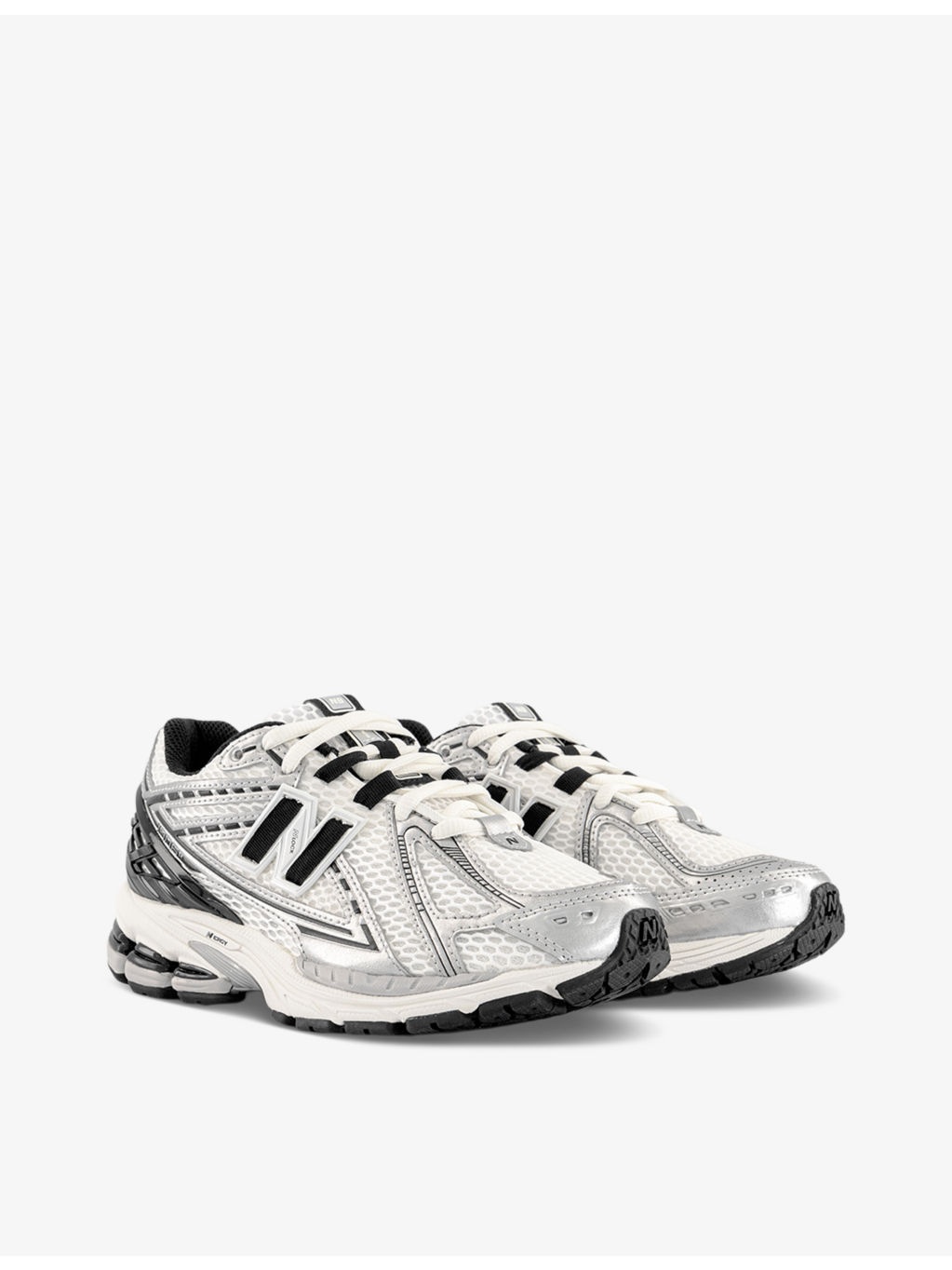 1906 brand-patch leather and mesh low-top trainers - 3