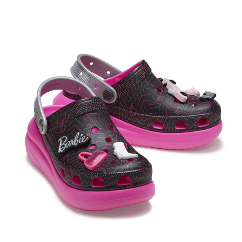 crocs Crocs Crush Clog 'Barbie Black Pink' 208819-001 outlook