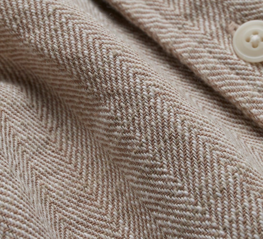Camp Shirt - Ecru Cotton/Linen HBT - 5