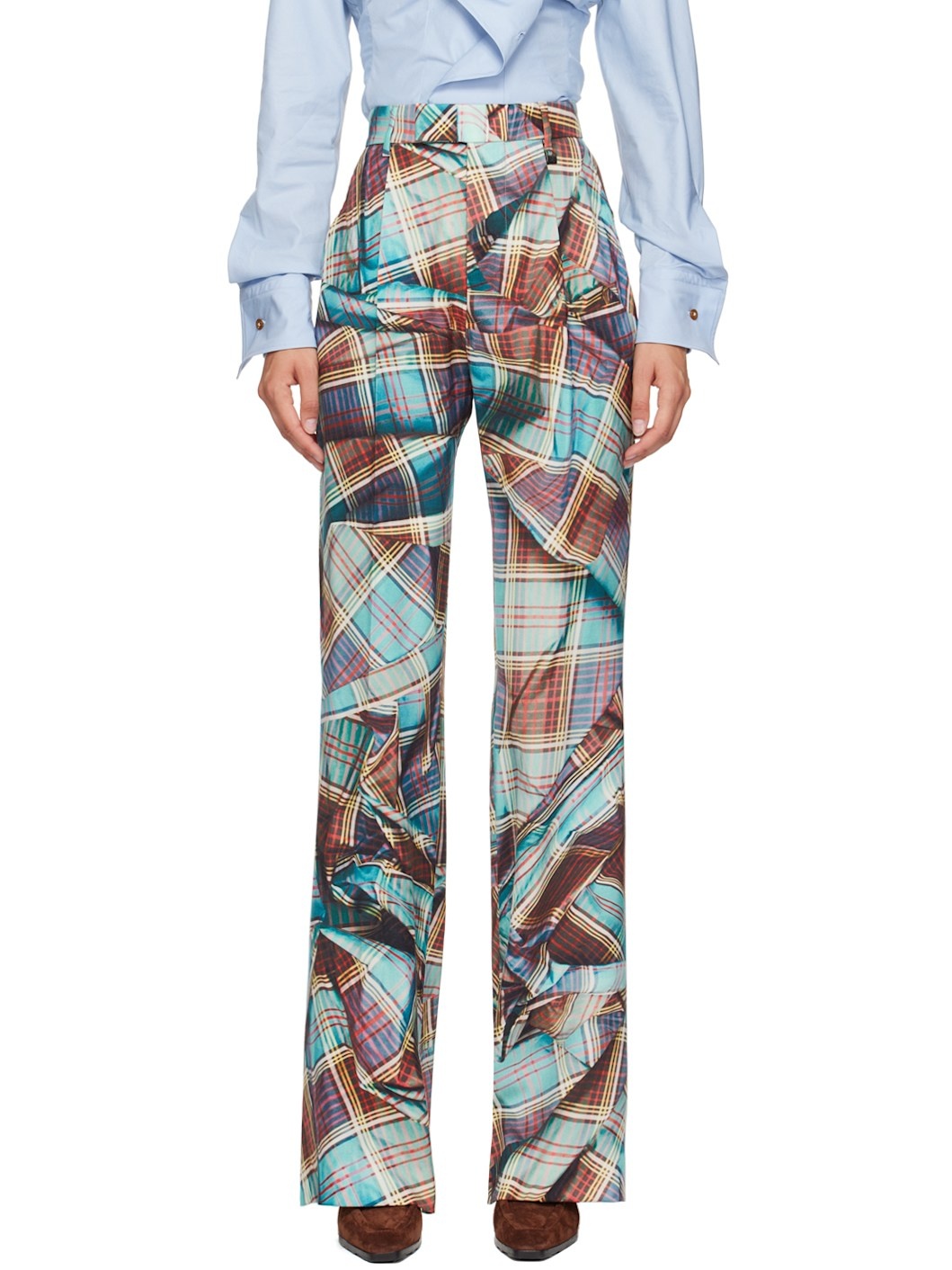 Blue & Red W Ray Trousers - 1