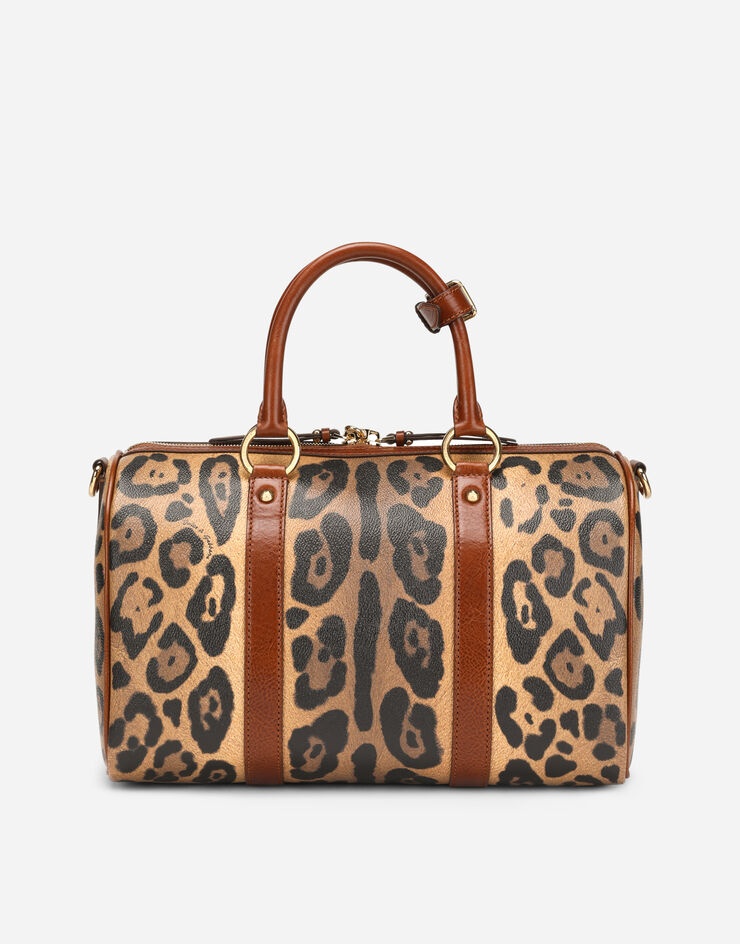 Leopard-print Crespo handbag with branded plate - 4