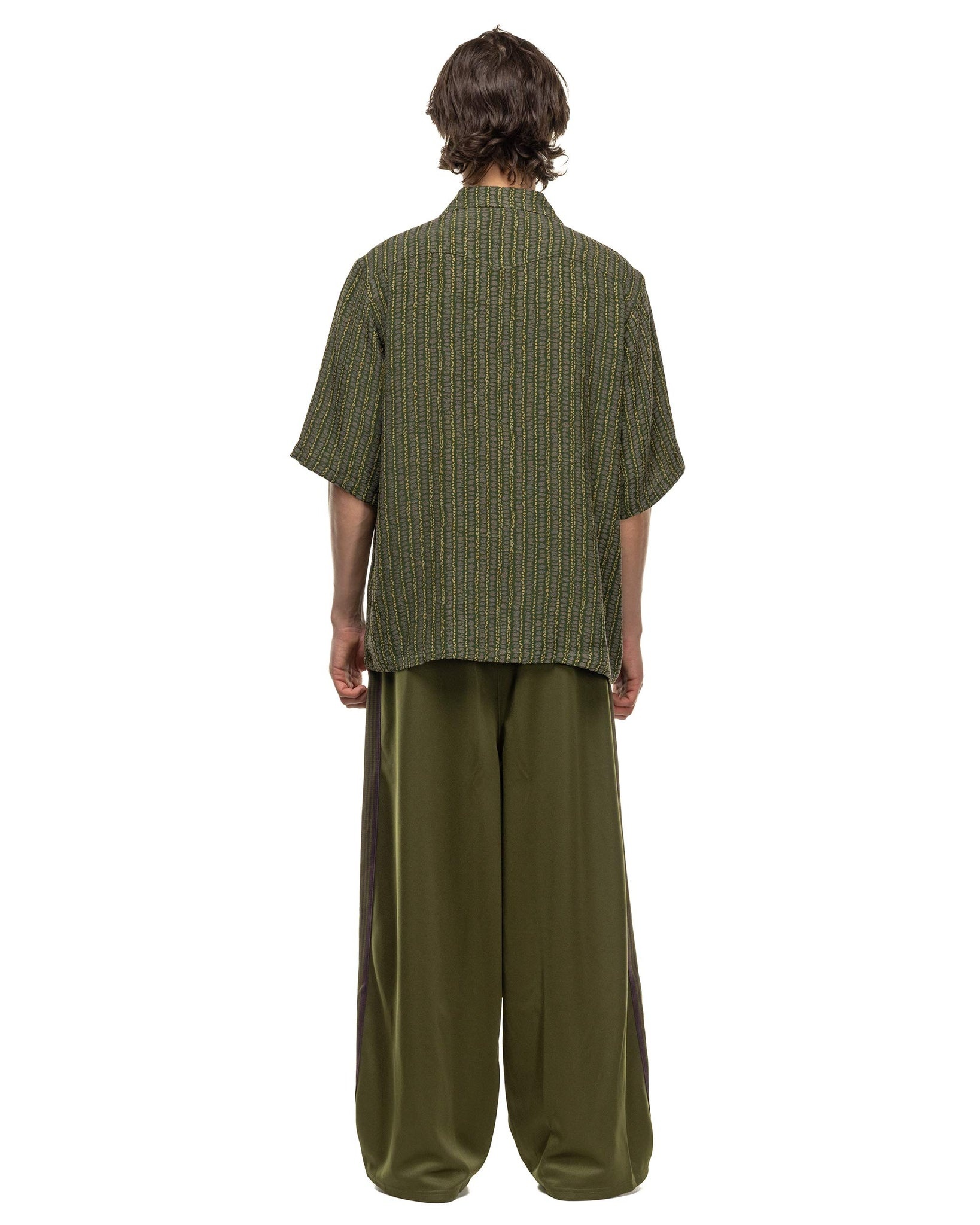 S/S Cowboy One-Up Shirt - R/AC/PE Abstract Stripe Jq. Green - 3