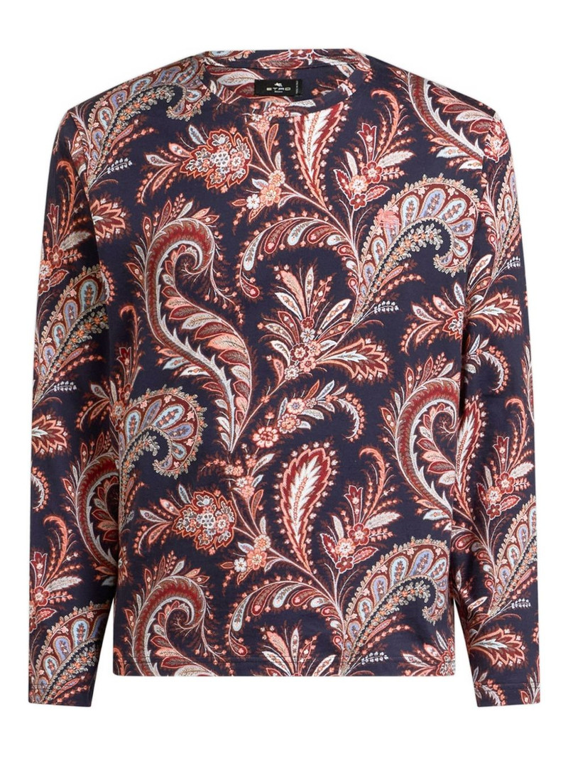 paisley long-sleeved T-shirt 1