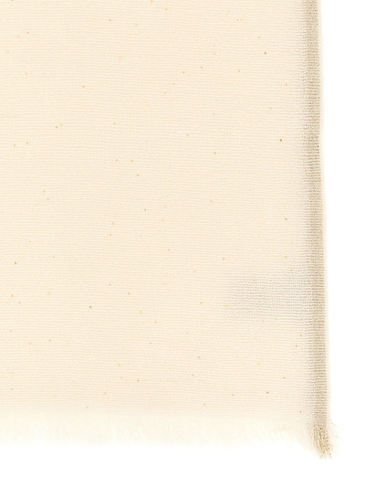 Brunello Cucinelli Lurex Detail Scarf Scarves, Foulards White outlook