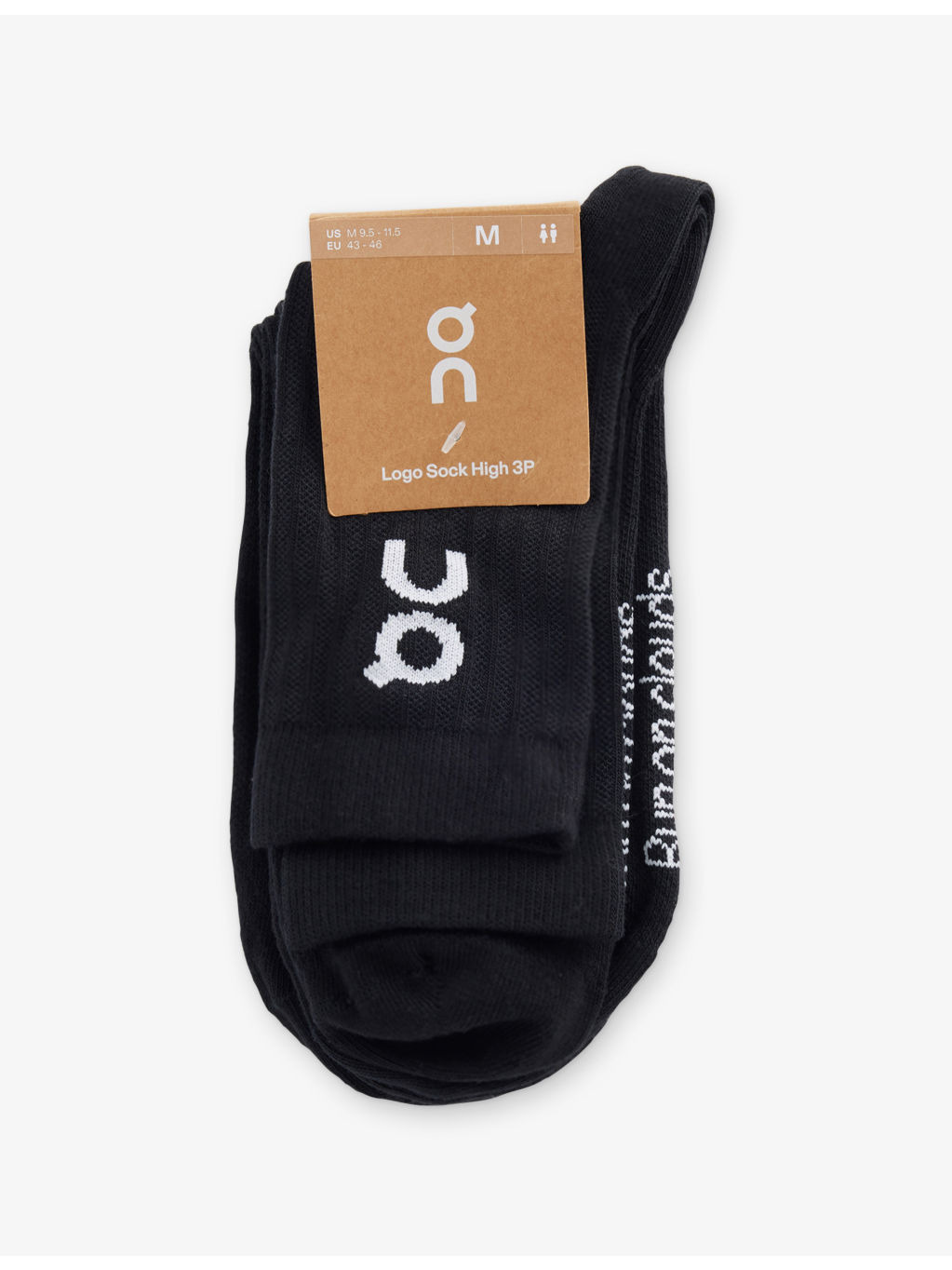 Logo Ribbed Pack Of Three Stretch-Cotton Blend Socks - 1