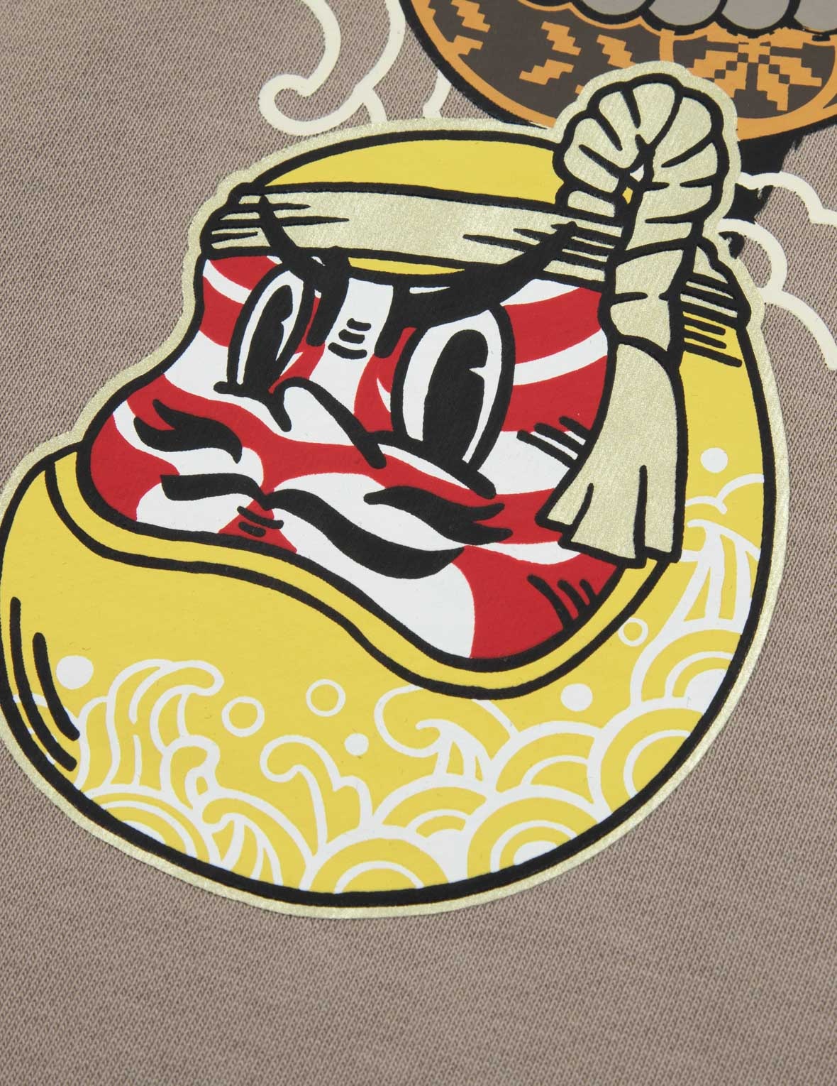 KUMADORI DARUMA DAICOCK PRINT REGULAR FIT SWEATPANTS - 9