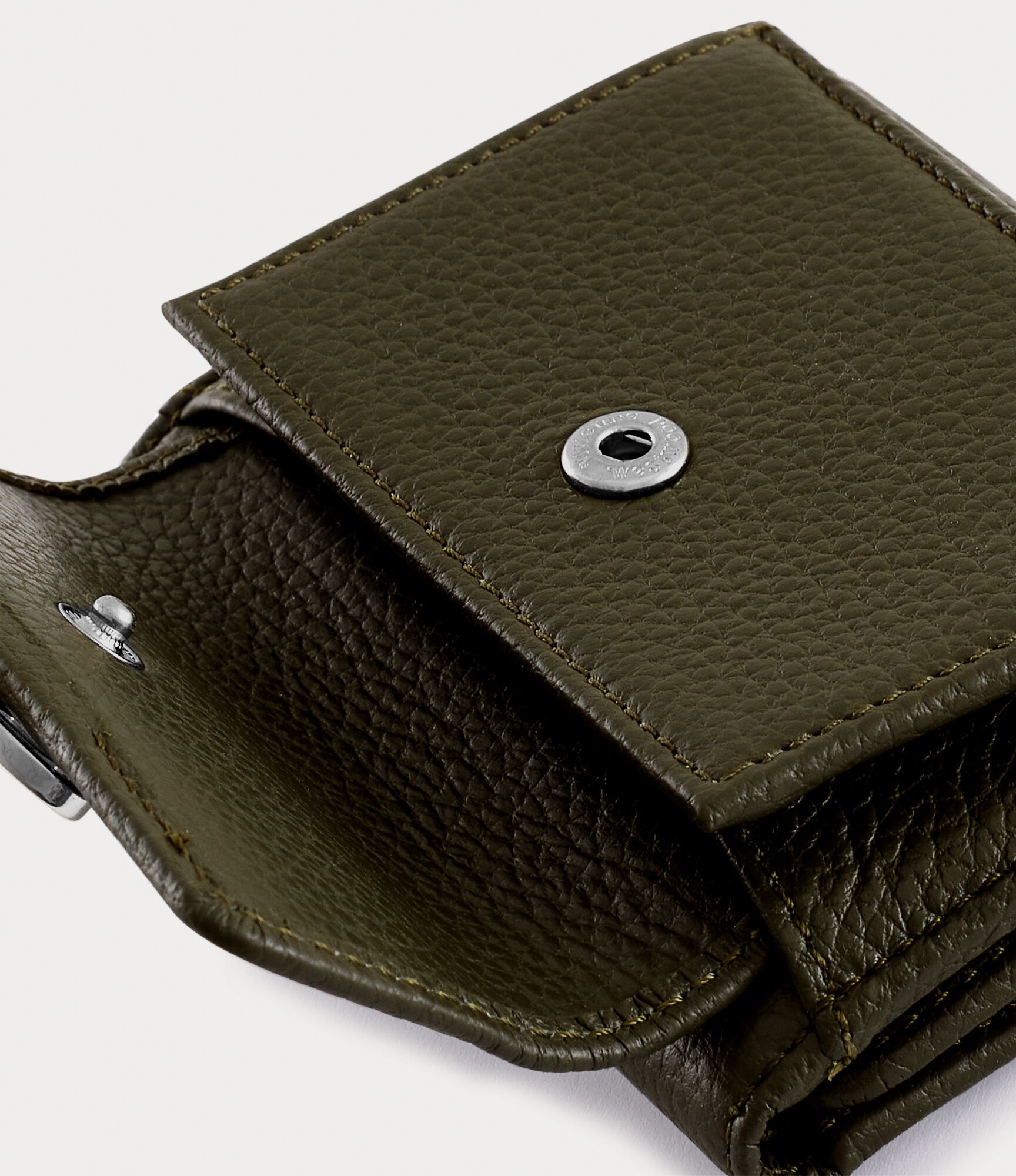 GRAIN LEATHER SMALL FLAP PURSE - 4