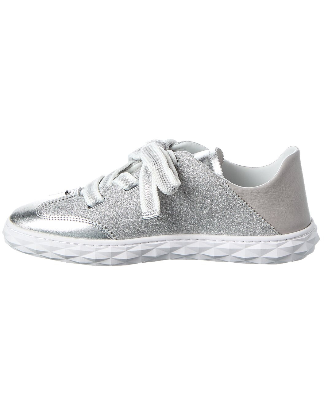 Jimmy Choo Diamond Light Flex/F Glitter & Leather Sneaker - 2