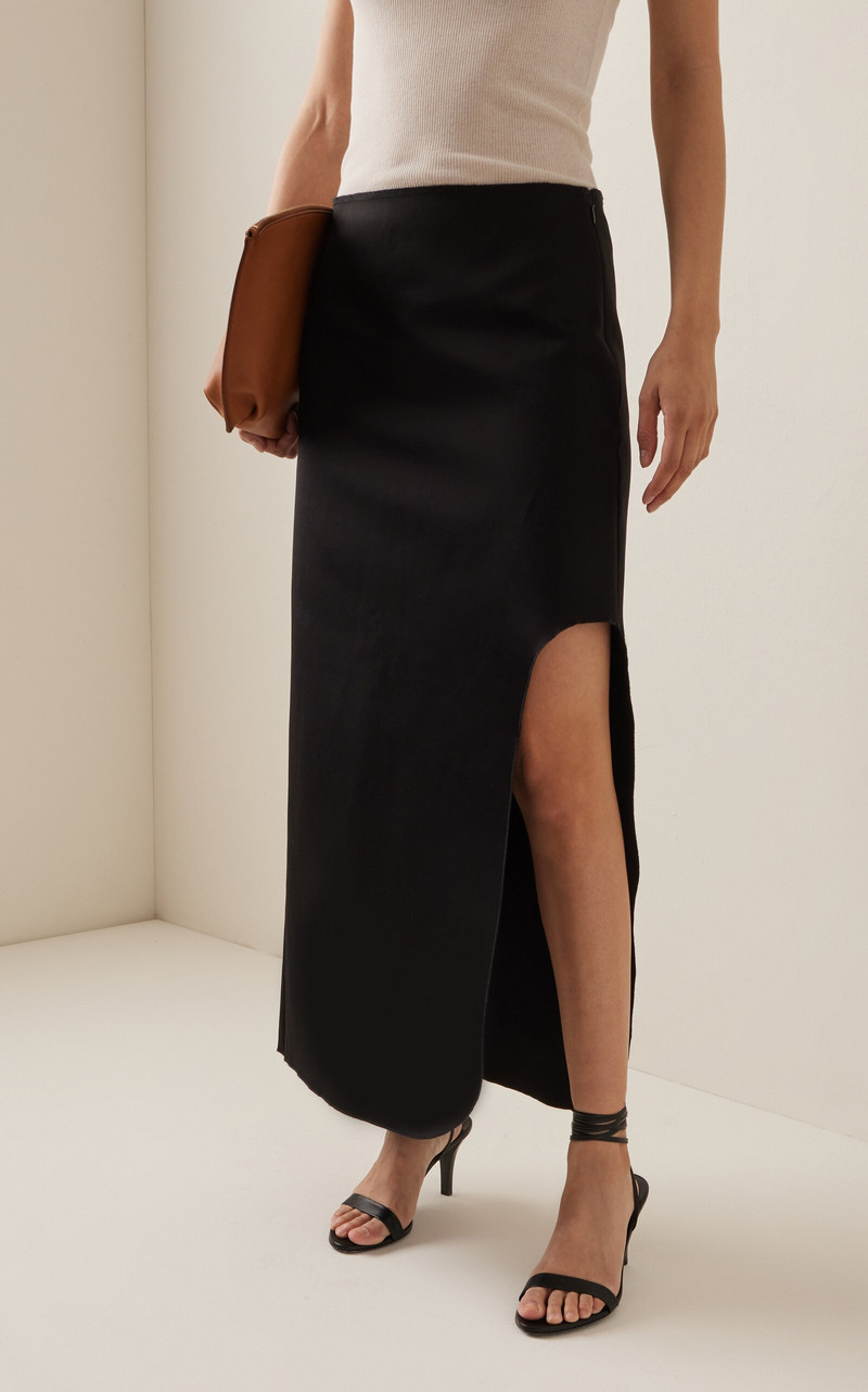 Wick Slit-Detailed Midi Skirt black 4