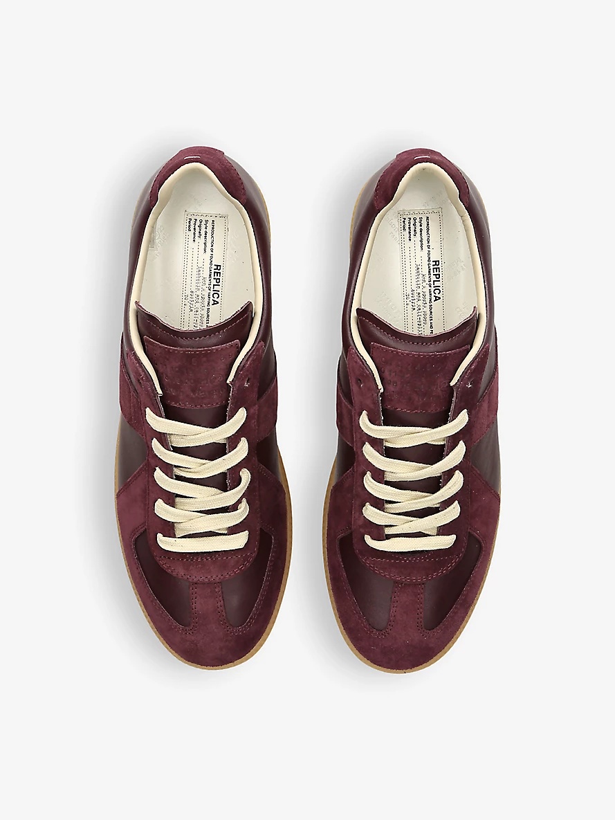 Replica leather low-top trainers - 2