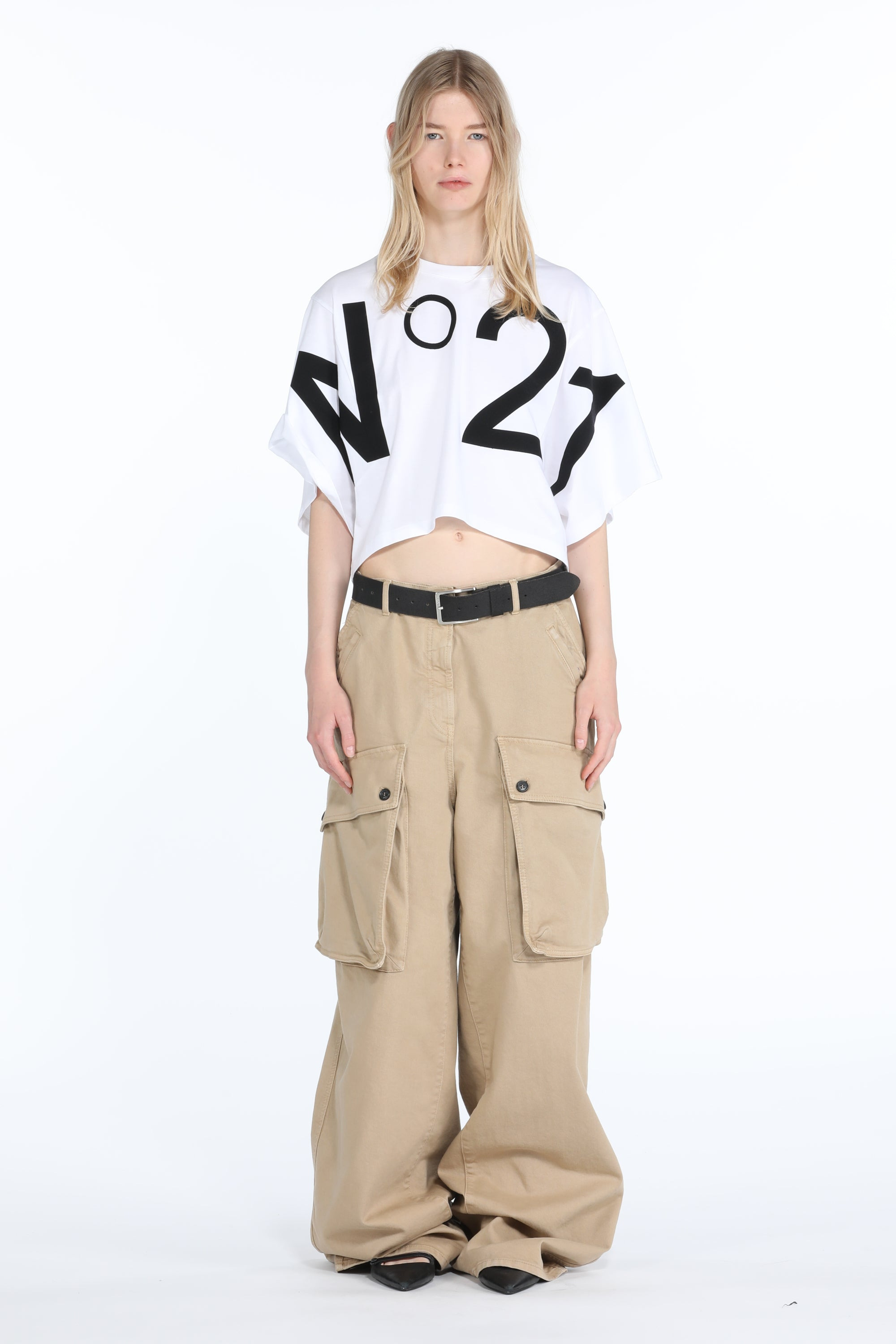 LOGO-PRINT CROPPED T-SHIRT - 4