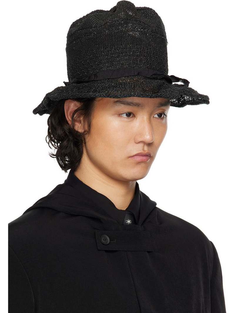 Yohji Yamamoto Black Paper PE Mountain Hat outlook