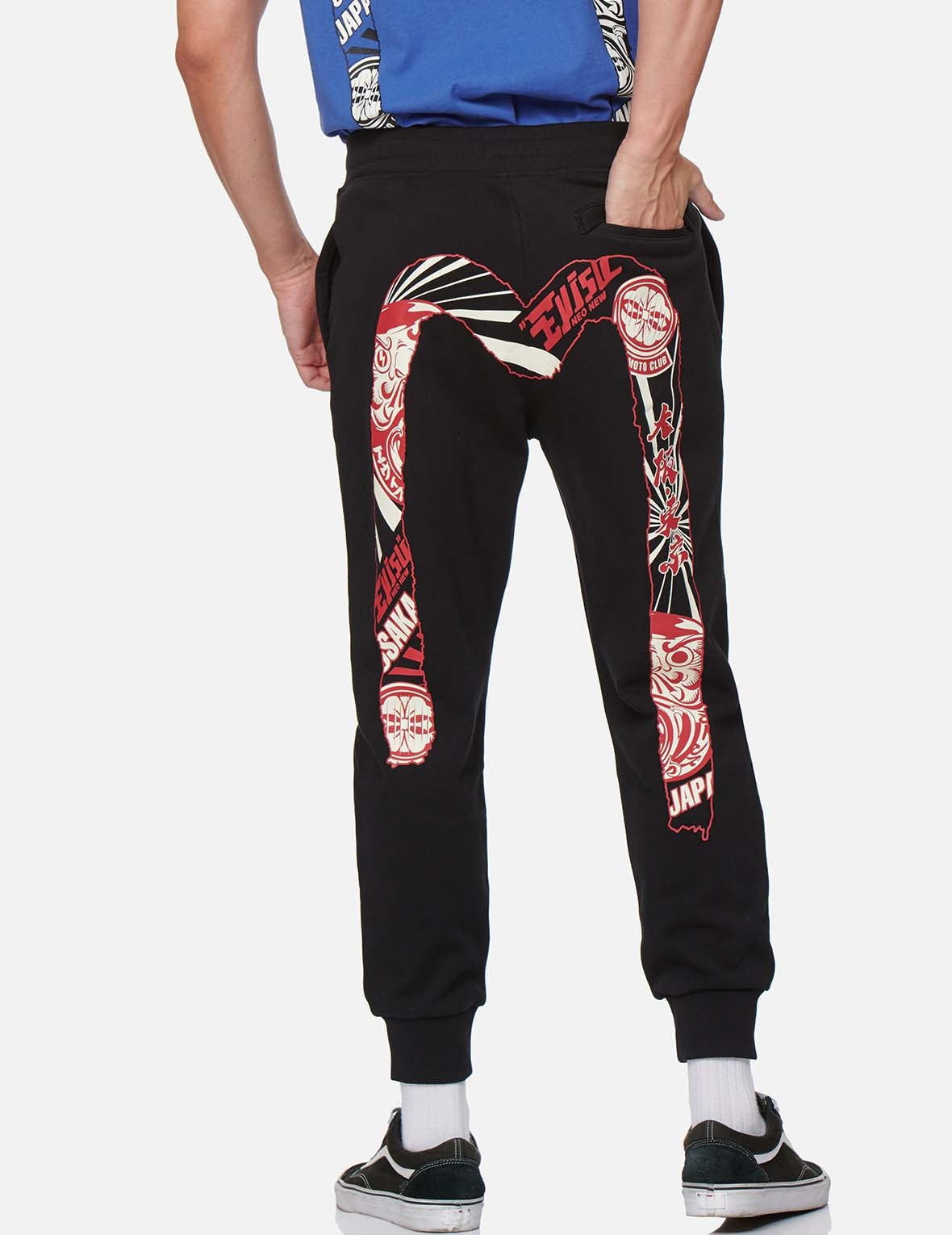 Daruma Brushstroke Daicock Print Sweatpants - 7