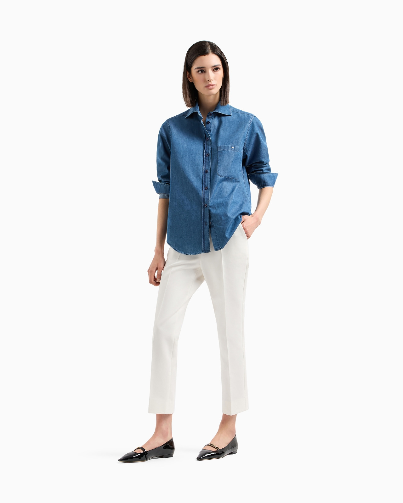 Stretch gabardine 7/8 trousers - 2
