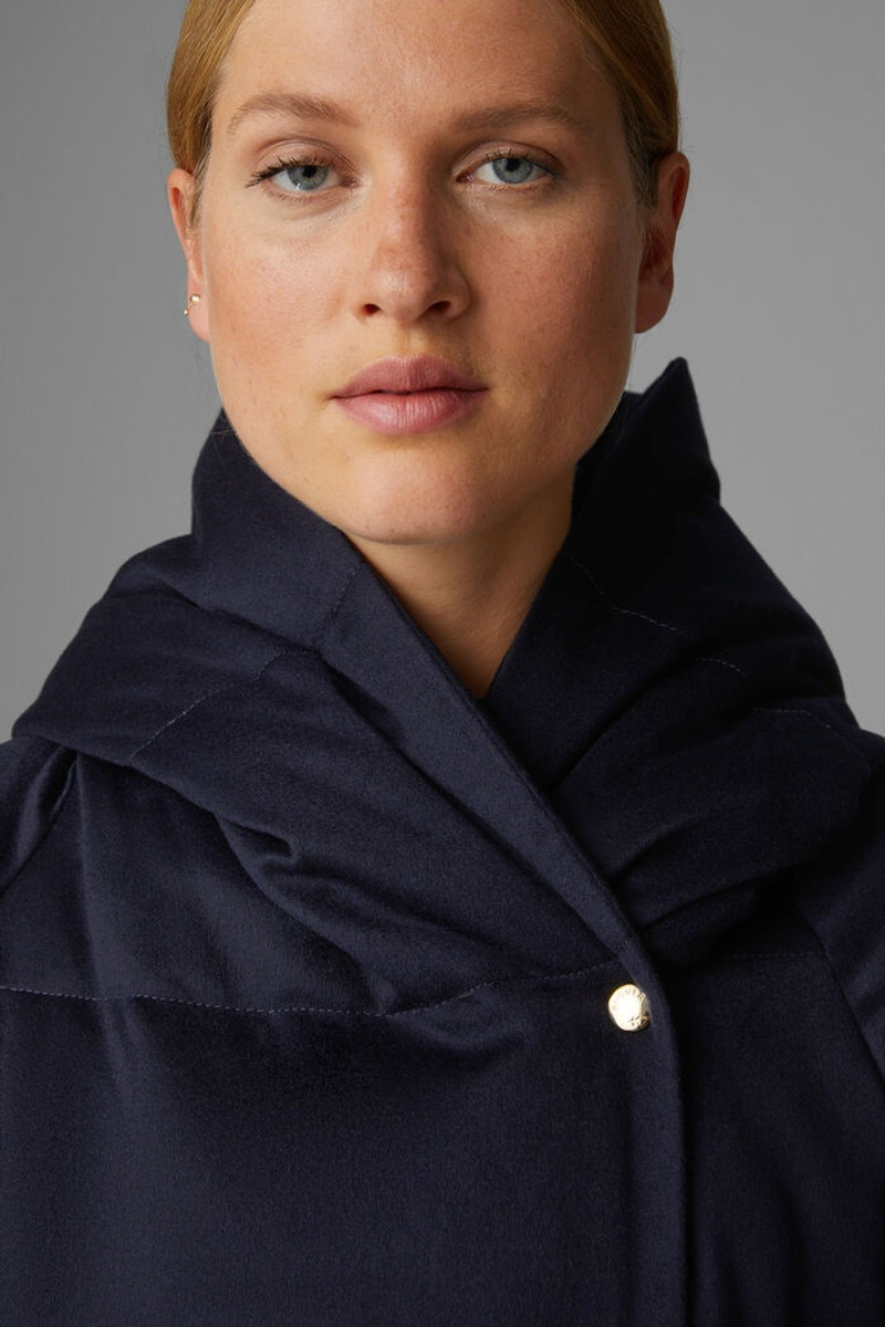 Leana Cashmere down coat in Dark blue 5