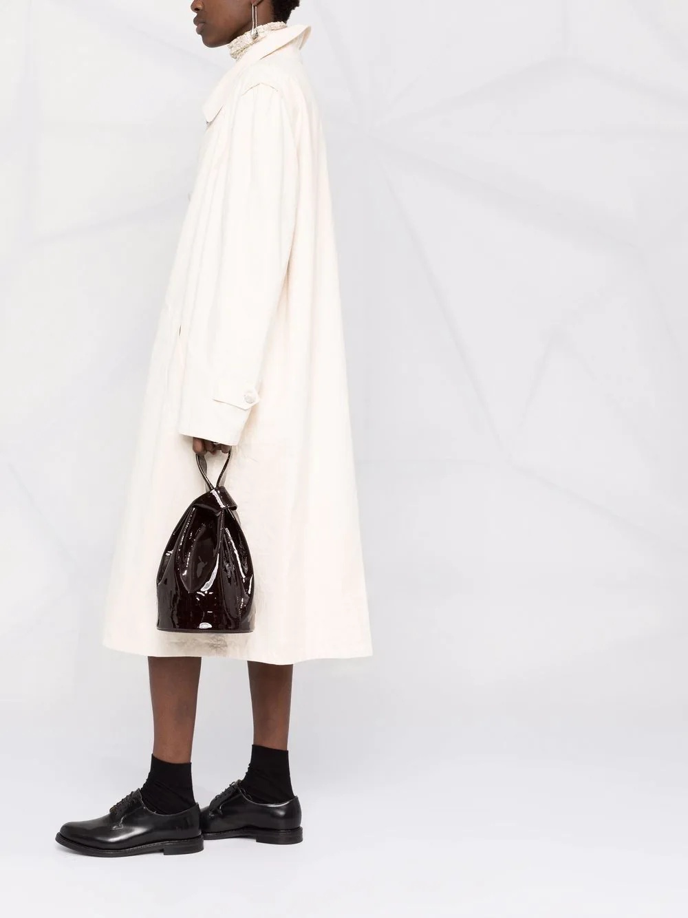 single-breasted midi coat - 2