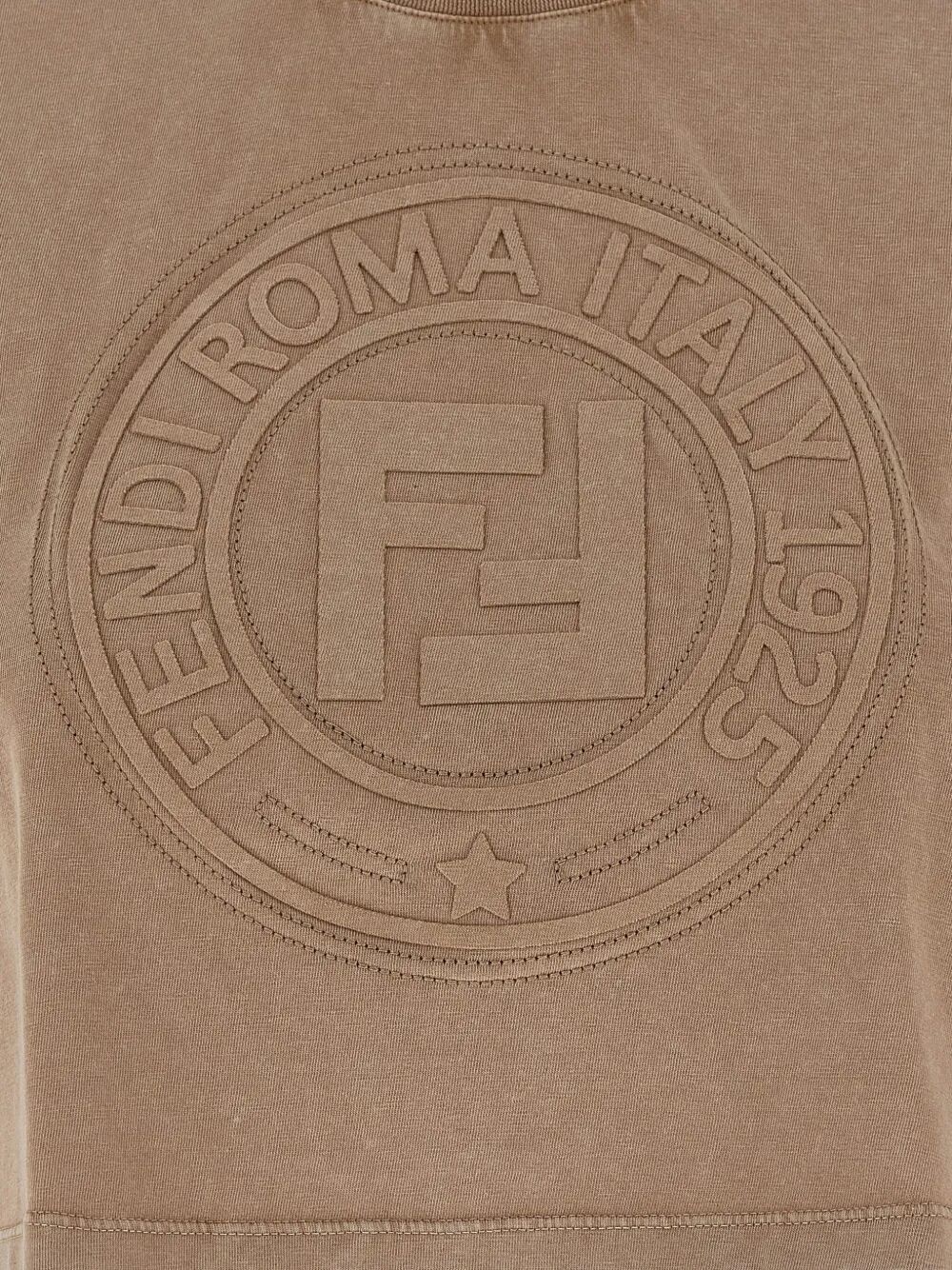 3d Fendi Roma Cropped T-Shirt - 3