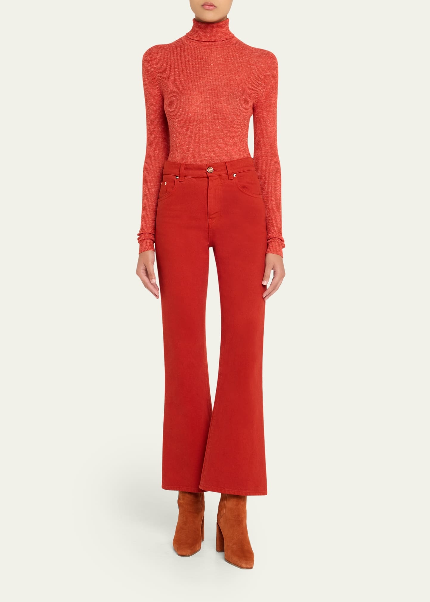 Aldon Turtleneck Cashmere Rib Sweater - 2