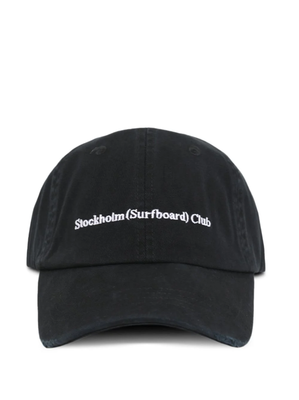 logo-embroidered distressed baseball cap - 1