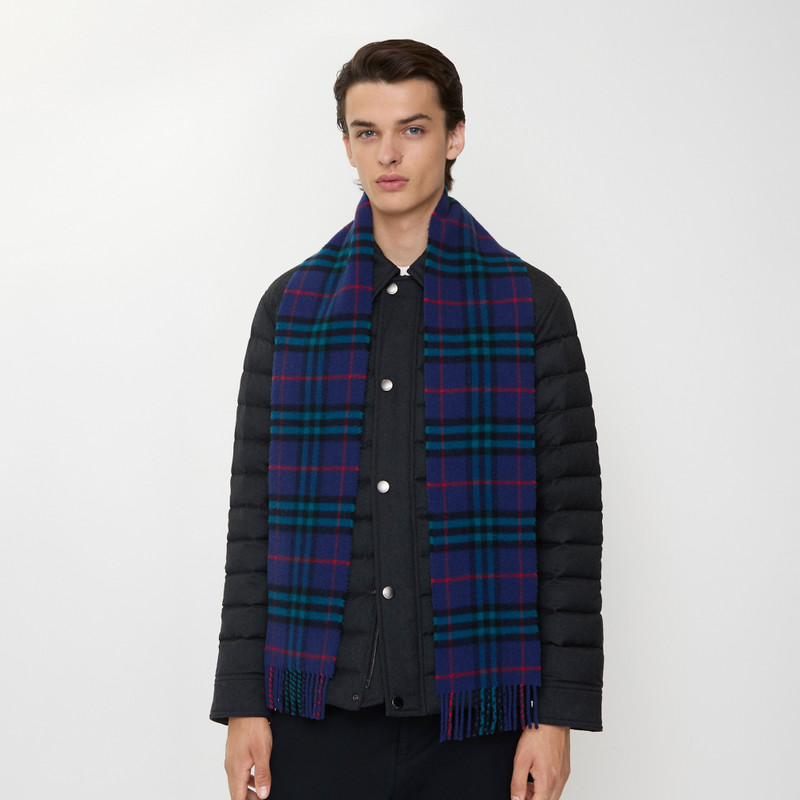 Narrow Check Cashmere Scarf 4