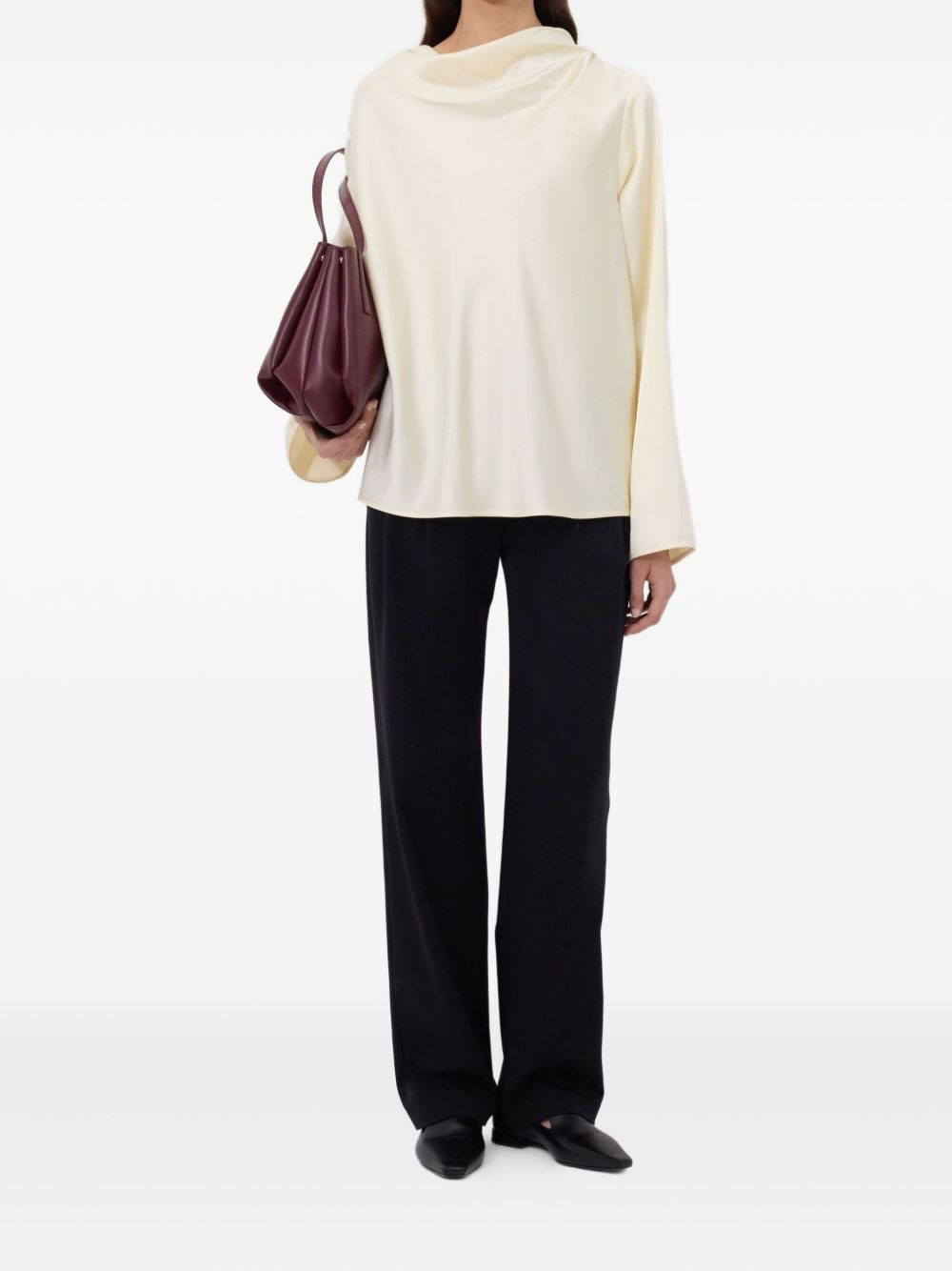 draped blouse - 2