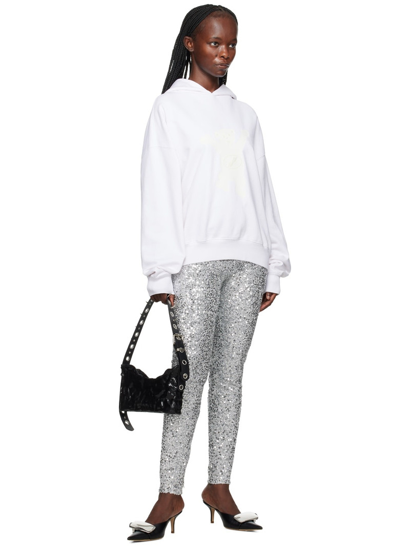 We11done White Printed Hoodie outlook